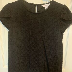 Liz Claiborne Black Textured Blouse